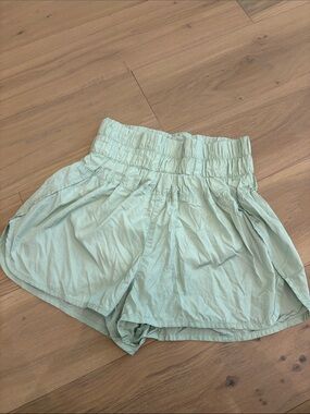 Free People Movement Women's High-Waist Light Mint Green Shorts